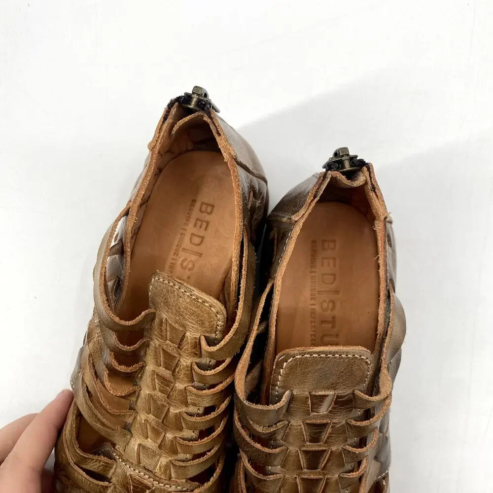 Bed Stu brown Leather Las Cruces Sandal Flats